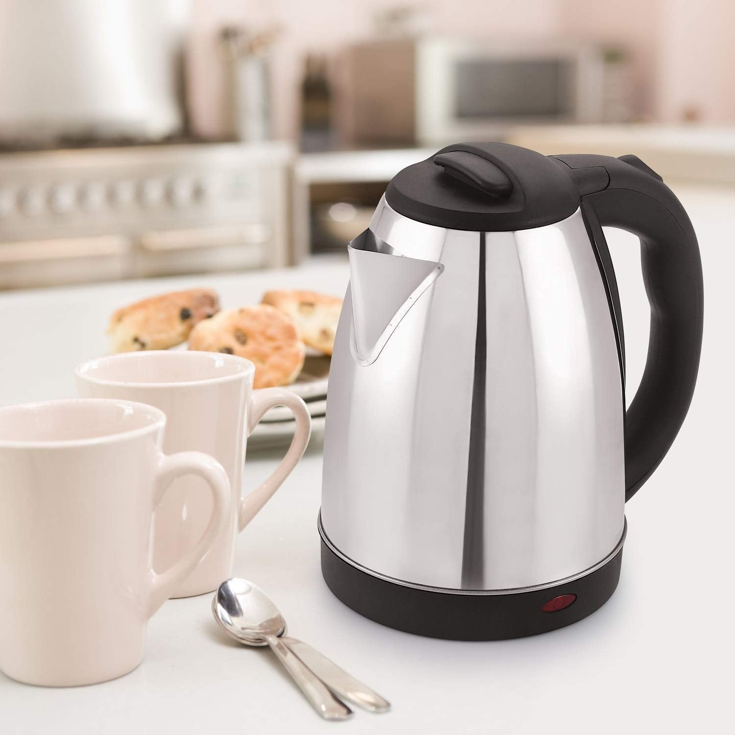 *SCARCLETT 2 Litre Stainless Steel Electric Kettle - Fast Boiling Water Kettle | Auto Shut-Off | Chai, Coffee, Noodles & Hot Water Ke Liye Best*