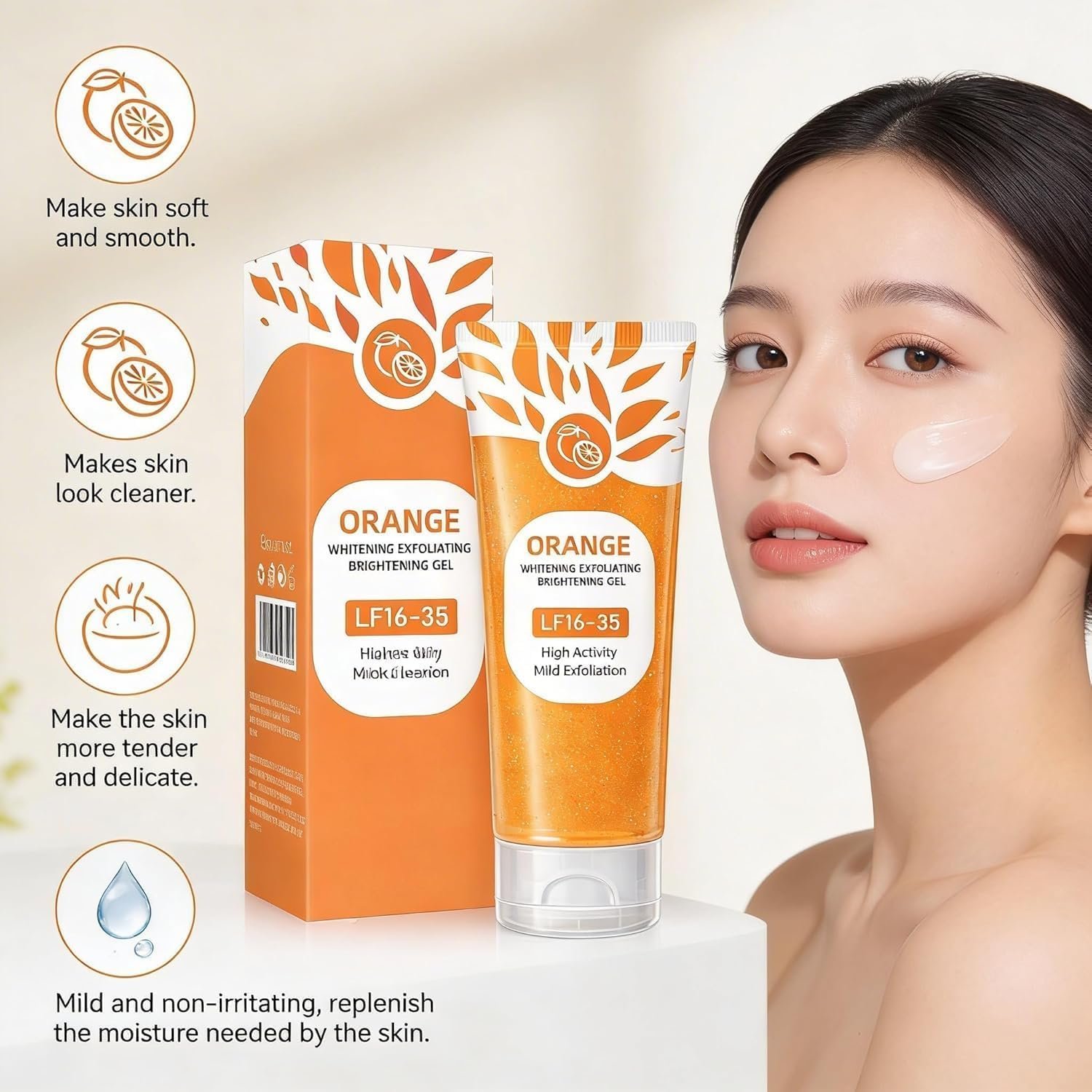 Orange Enzyme Dead Skin Remover – Face & Body Exfoliating Gel - Image 2