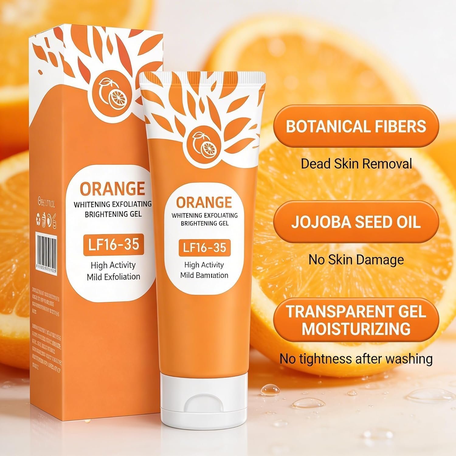 Orange Enzyme Dead Skin Remover – Face & Body Exfoliating Gel - Image 3