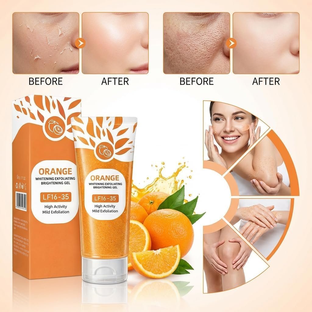 Orange Enzyme Dead Skin Remover – Face & Body Exfoliating Gel - Image 5